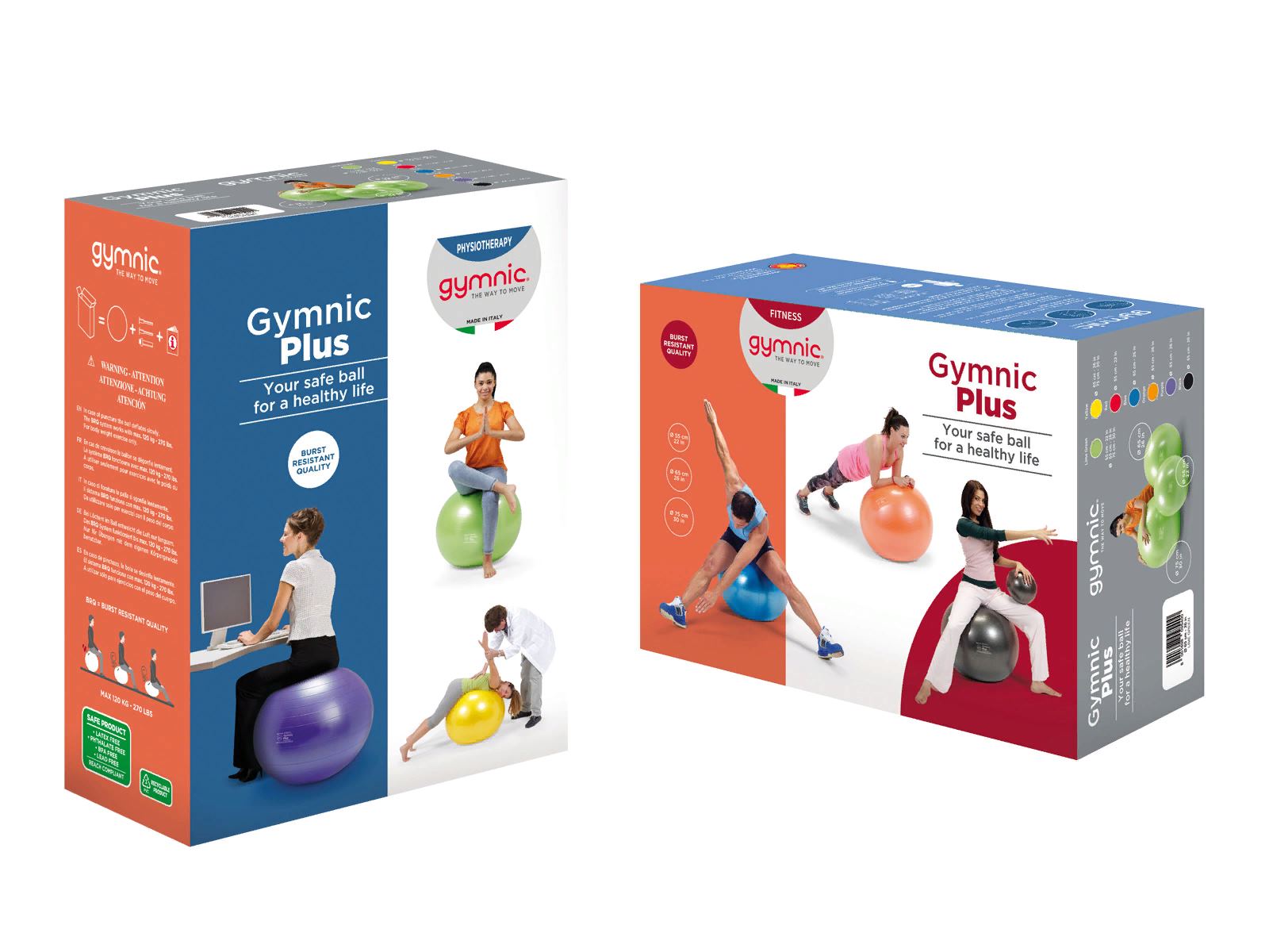 Мяч Gymnic Plus (Джимник плюс) 75 см. желтый, LEDRAPLASTIC (Италия) 