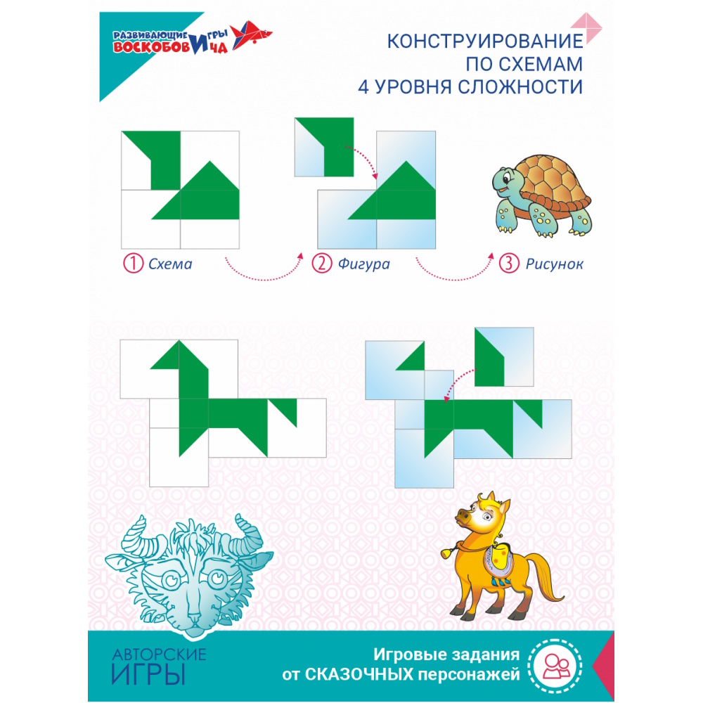 картинка Прозрачный квадрат (зеленый) + сказка, Развивающие игры Воскобовича, ПРО-050 от магазина ДетсадЯр