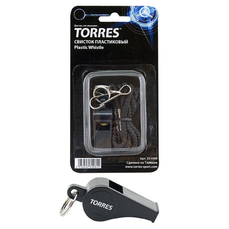 Свисток пластиковый с шариком SS1009, Torres  