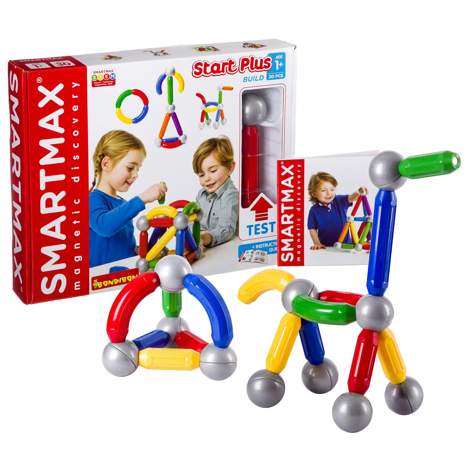 картинка Магнитный конструктор Bondibon SmartMax "Start" 30 детали, ВВ2198 от магазина ДетсадЯр