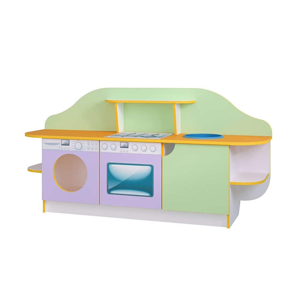 картинка Игровая кухня 1600*430*800 мм. от магазина ДетсадЯр
