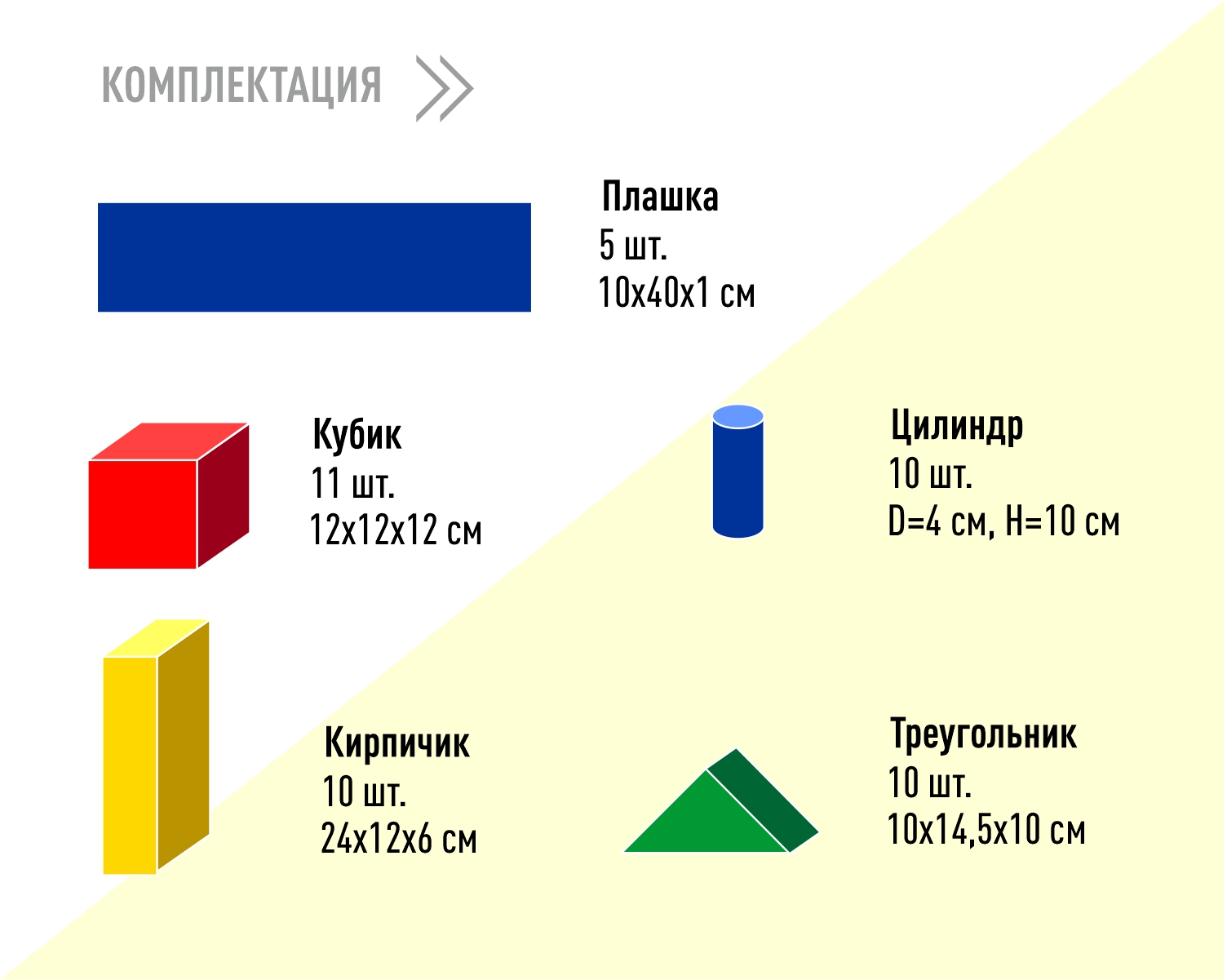 картинка Конструктор Строитель напольный 46 элементов, ФДИБ, КДС-046 от магазина ДетсадЯр