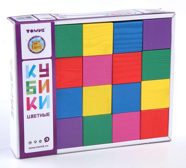 картинка Кубики "Цветные" 20 шт., Томик от магазина ДетсадЯр