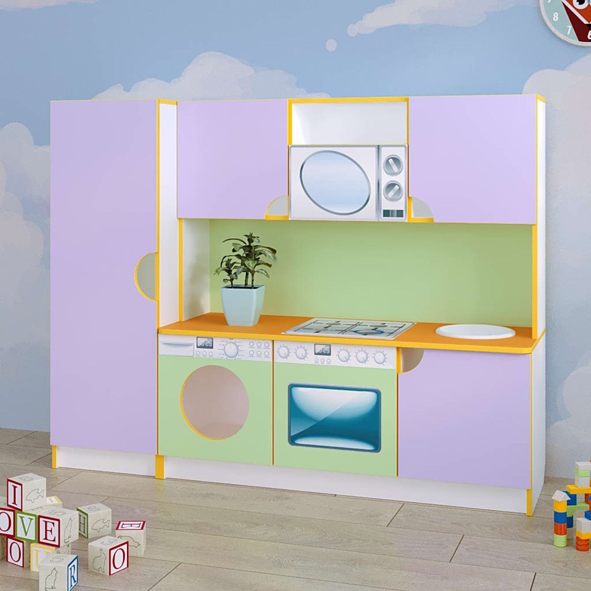 картинка Игровая кухня Фиона 1600*430*1250 мм. от магазина ДетсадЯр