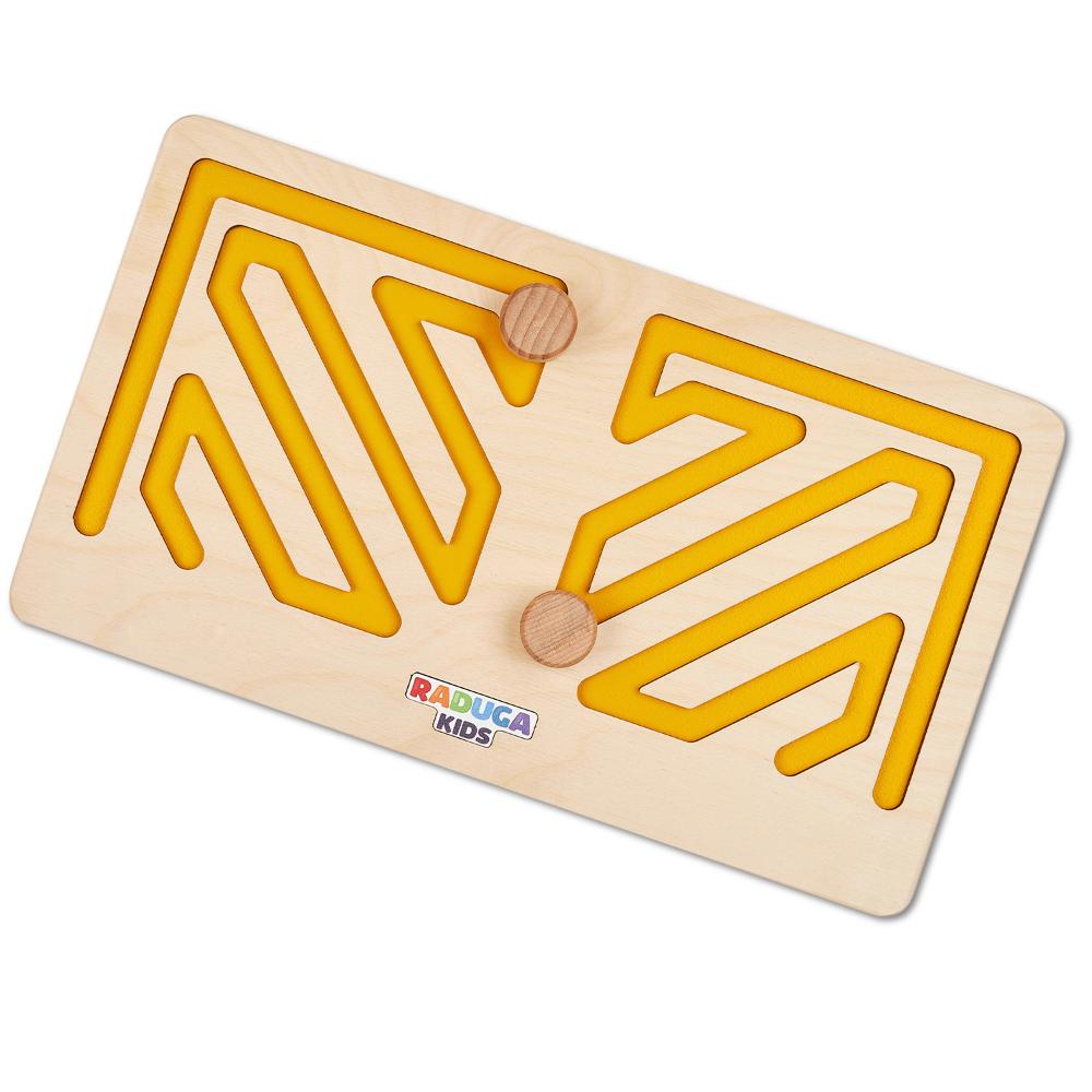 картинка Межполушарная доска Зигзаг, желтая, Raduga Kids, RK1173 от магазина ДетсадЯр