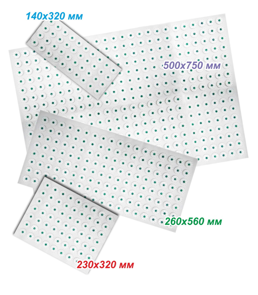Коврик аппликатор Кузнецова, 384 Масс. элементов, 500*750 мм. 