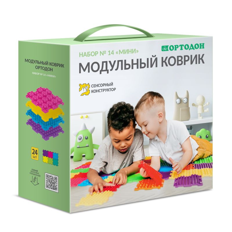 Модульный коврик Ортодон "Мини", набор 24 пазла 